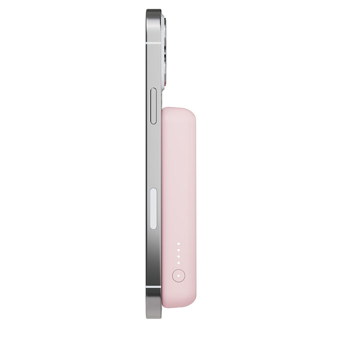 Magnetic Wireless Power Bank 5K + Stand, Blush Pink, hi-res