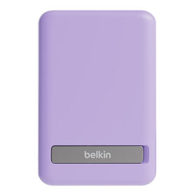 Magnetic Wireless Power Bank 5K + Stand, Lavender Purple, hi-res