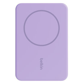 Magnetic Wireless Power Bank 5K + Stand, Lavender Purple, hi-res