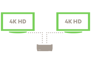 Thunderbolt 3 Express Dock can support two 4K HD displays simultaneously