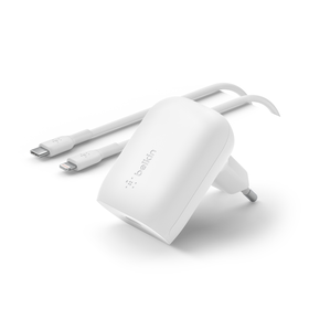 Caricabatteria da parete USB-C&reg; PD 3.0 PPS da 30 W + Cavo USB-C&reg; con connettore Lightning