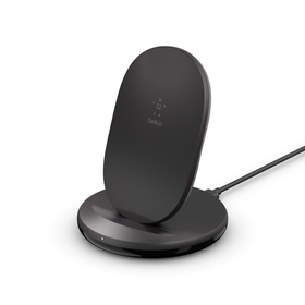 Supporto di ricarica wireless da 15 W + alimentatore da 24 W con Quick Charge™ 3.0, Nero, hi-res