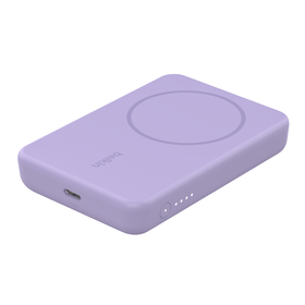 Magnetic Wireless Power Bank 5K + Stand, Lavender Purple, hi-res