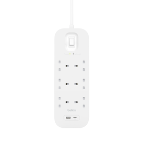 Surge Protector with USB-C and USB-A Ports (6 Outlet with 1 USB-C & 1 USB-A), , hi-res