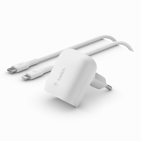 Cargador de pared USB-C de 20 W + cable USB-C con conector Lightning